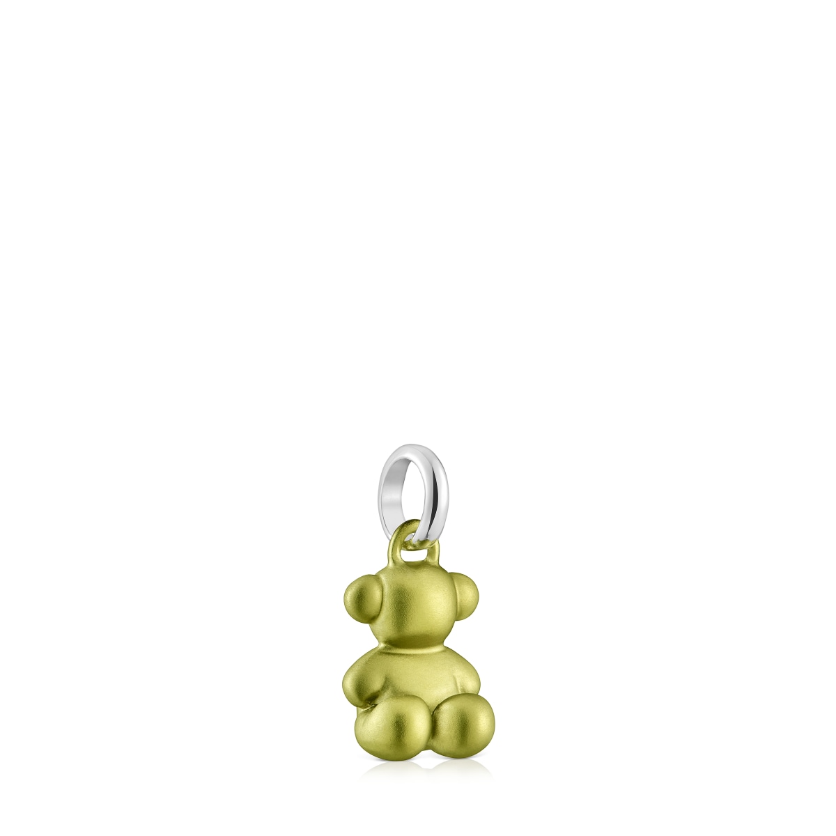 Small lime-green-colored steel bear Pendant Bold Bear