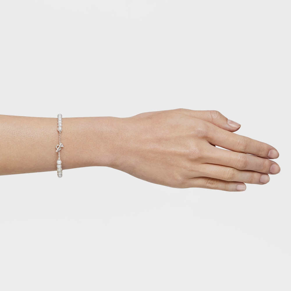 Bangle with cultivated pearls I-Bear