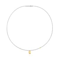 Collar corto de oro y acero motivo oso Mesh Tube