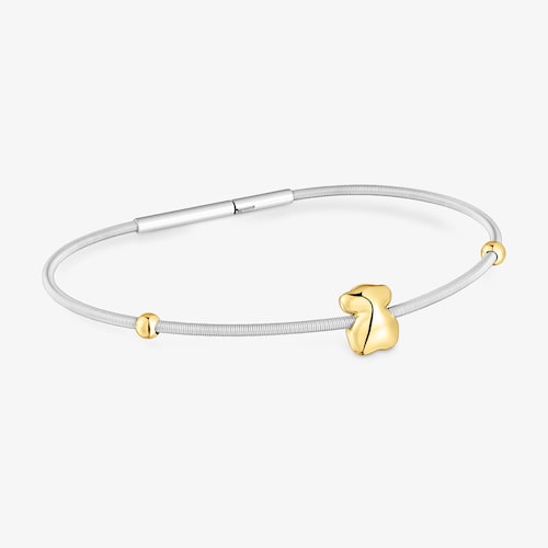 Pulsera oso de oro y acero Mesh Tube
