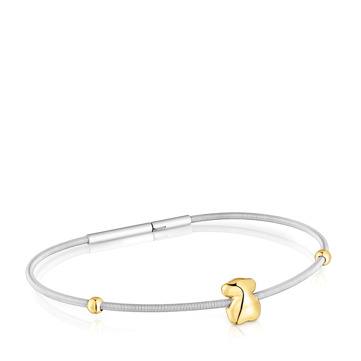 Gold and steel Bracelet Mesh Tube
