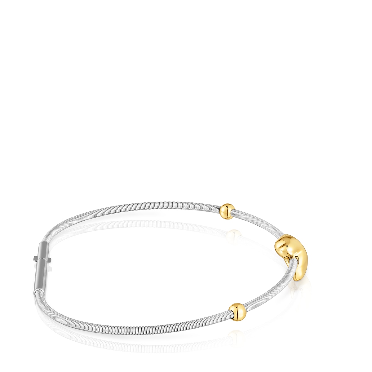 Gold and steel Bracelet Mesh Tube