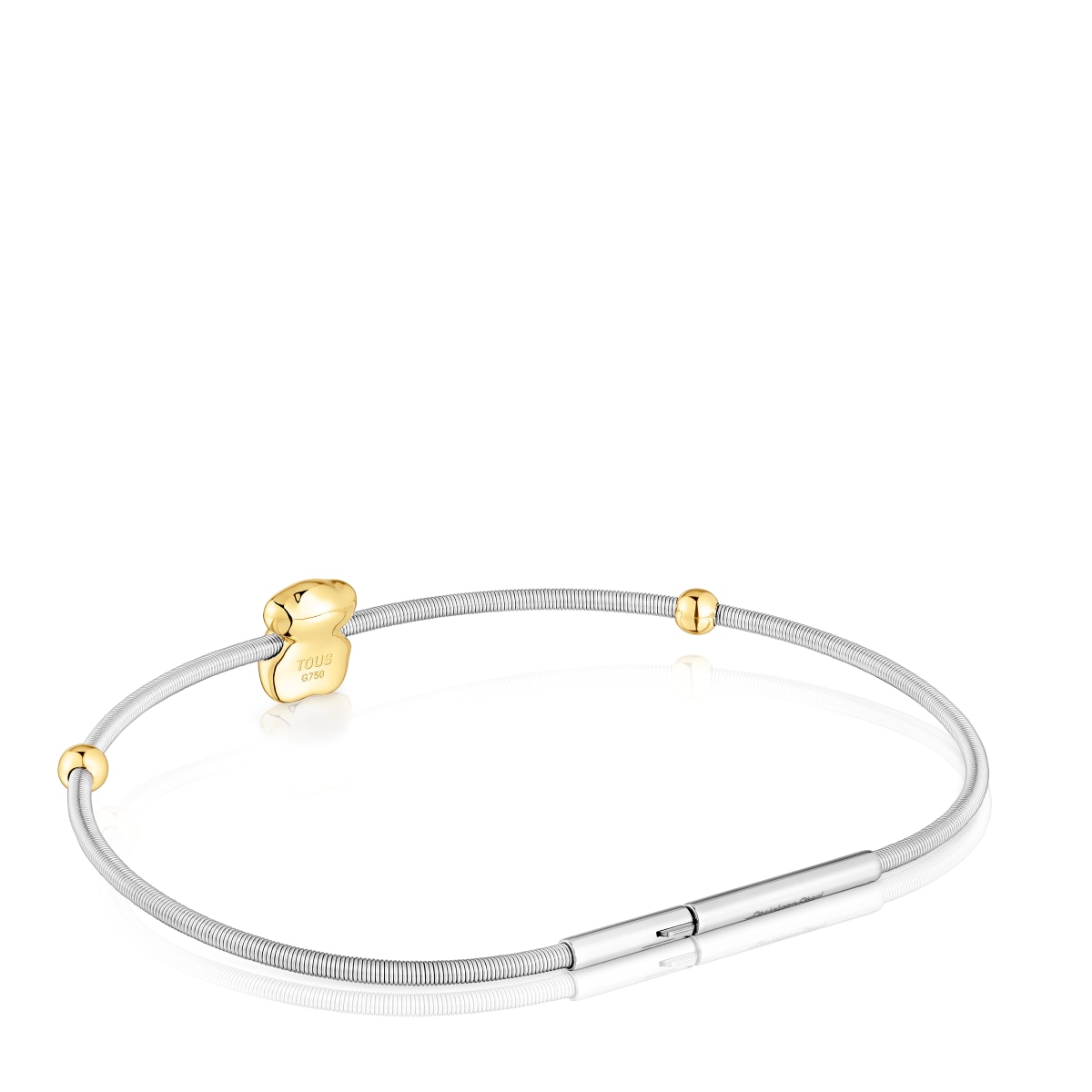 Gold and steel Bracelet Mesh Tube