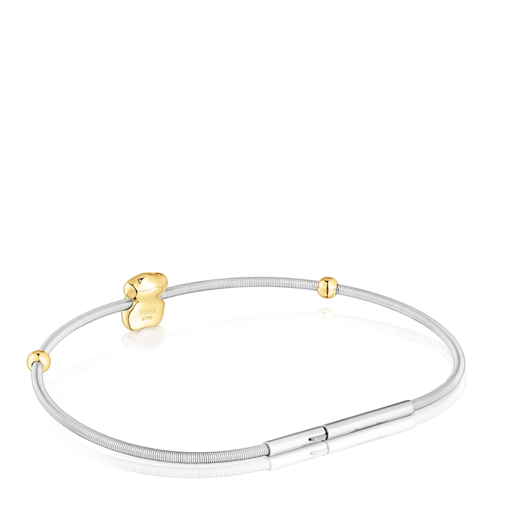 Gold and steel Bracelet Mesh Tube Gold and steel Bracelet Mesh Tube