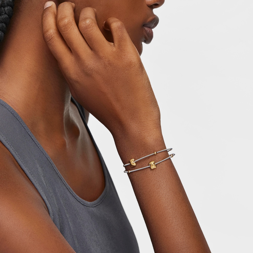 Gold and steel Bracelet Mesh Tube Gold and steel Bracelet Mesh Tube