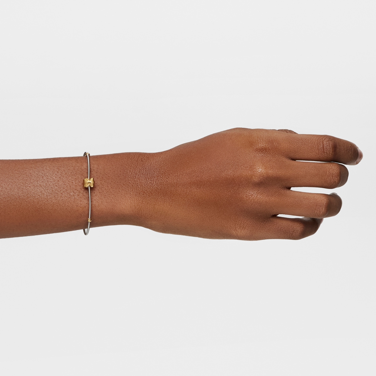 Gold and steel Bracelet Mesh Tube