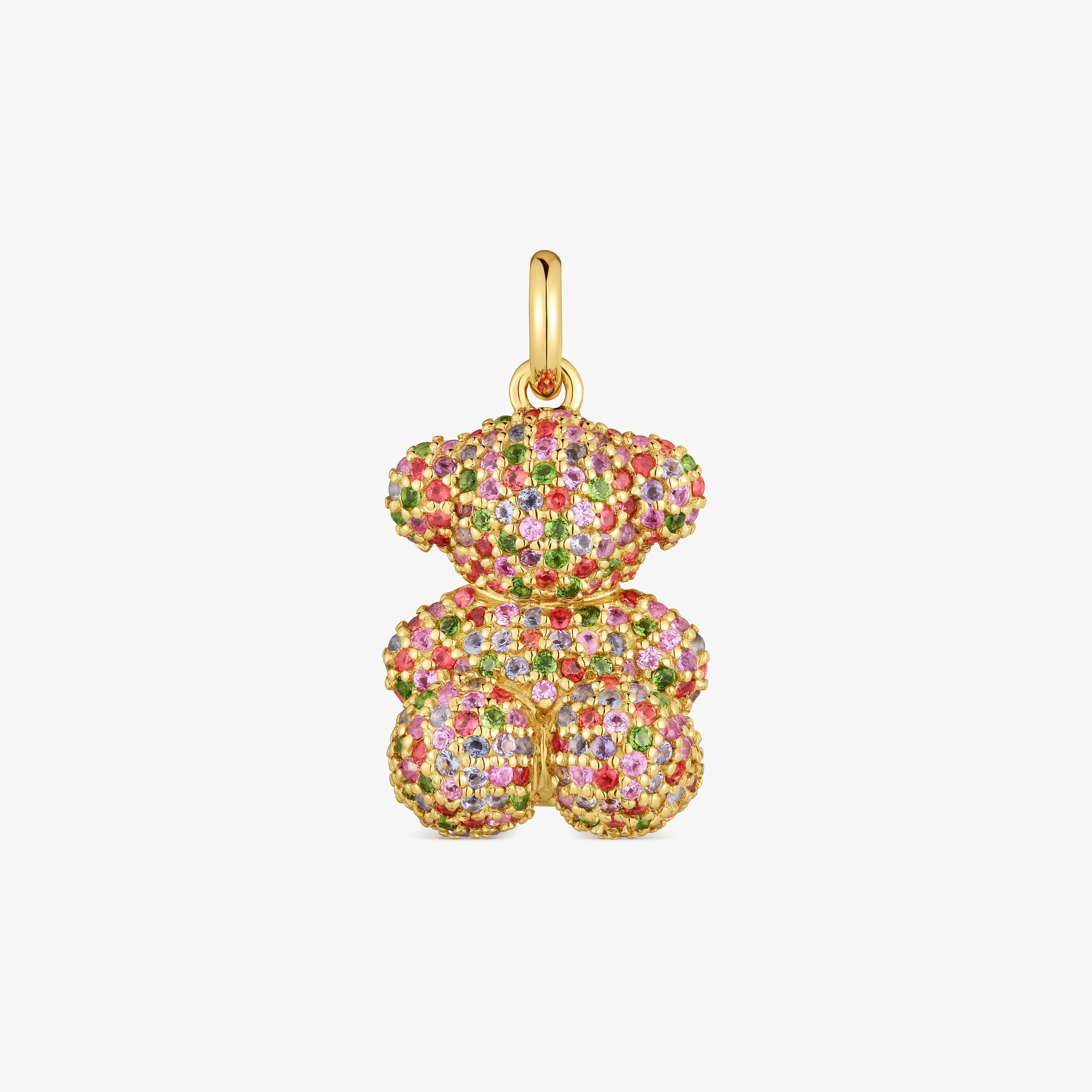 Medium 18K solid gold and gems pendant Bold Bear | TOUS