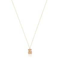 Collar corto oso de oro y gemas Bold Bear