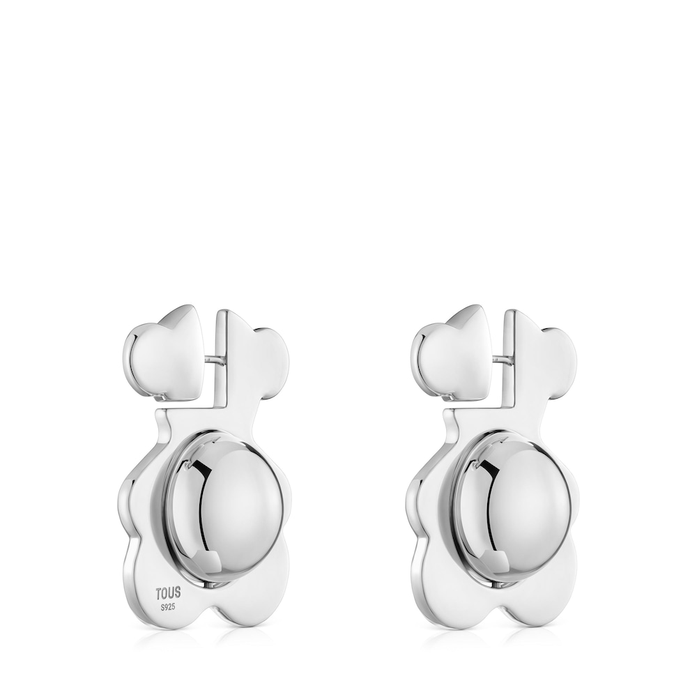 Pendientes oso de plata y motivo I-Bear image number 2