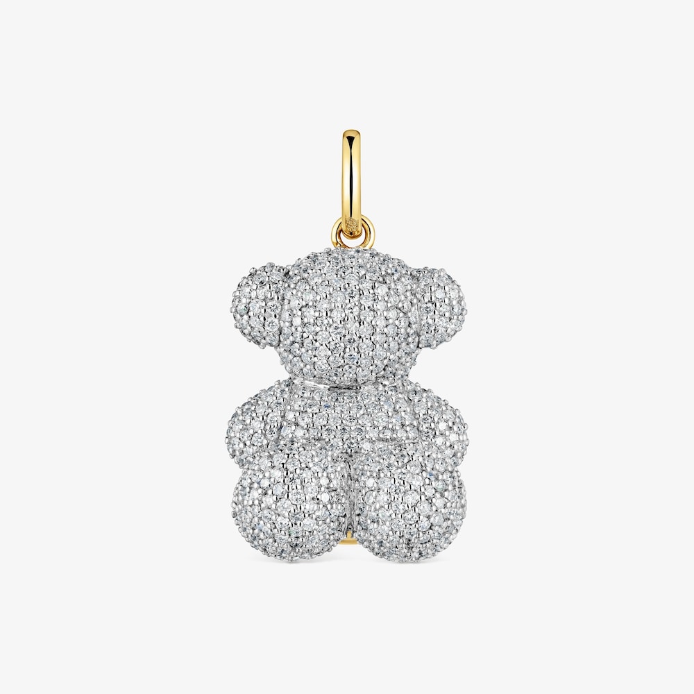 Colgante oso grande de oro y diamantes Bold Bear