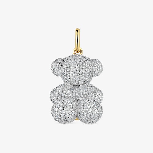 Colgante oso grande de oro y diamantes Bold Bear