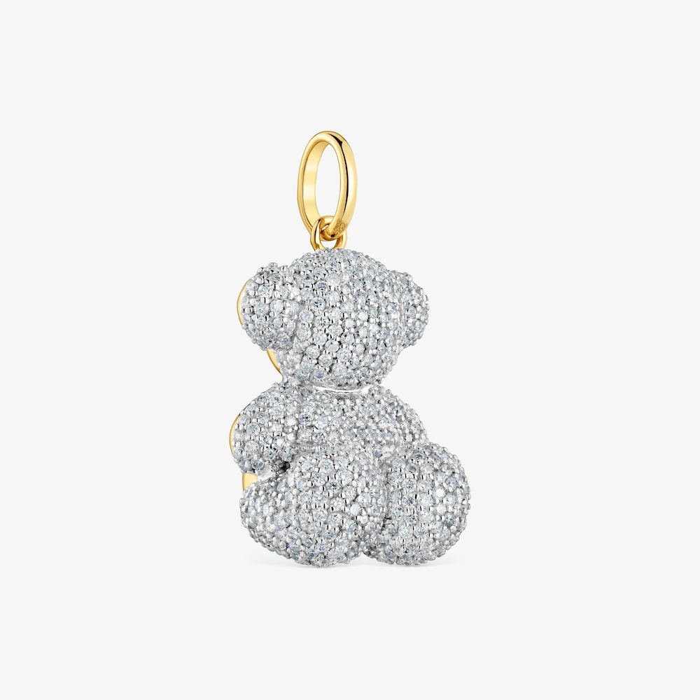 Colgante oso grande de oro y diamantes Bold Bear