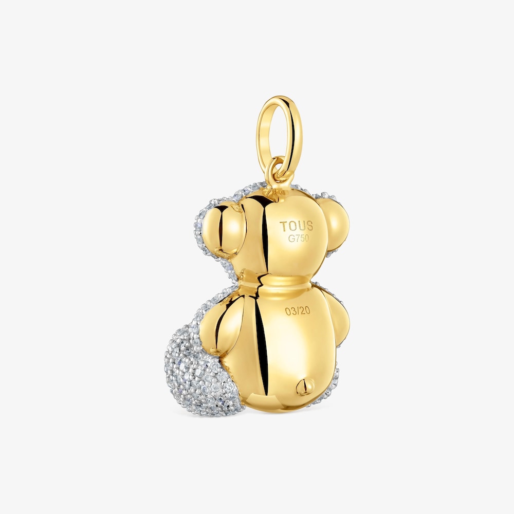 Colgante oso grande de oro y diamantes Bold Bear