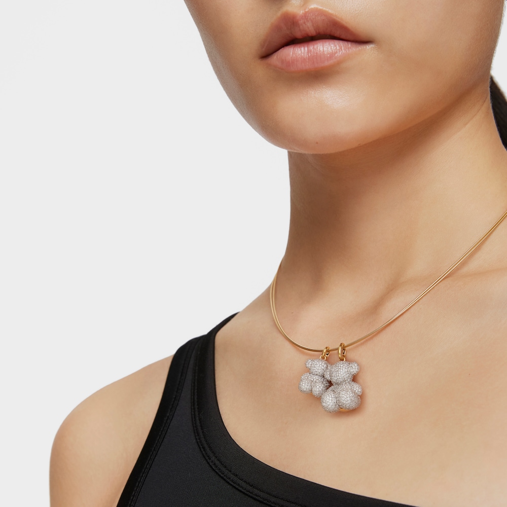 Colgante oso grande de oro y diamantes Bold Bear