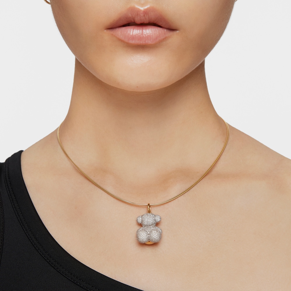 Colgante oso grande de oro y diamantes Bold Bear