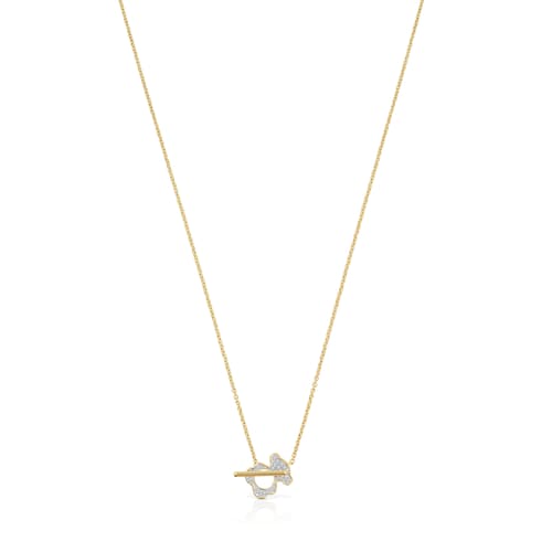 Collar corto oso de oro y diamantes I-Bear