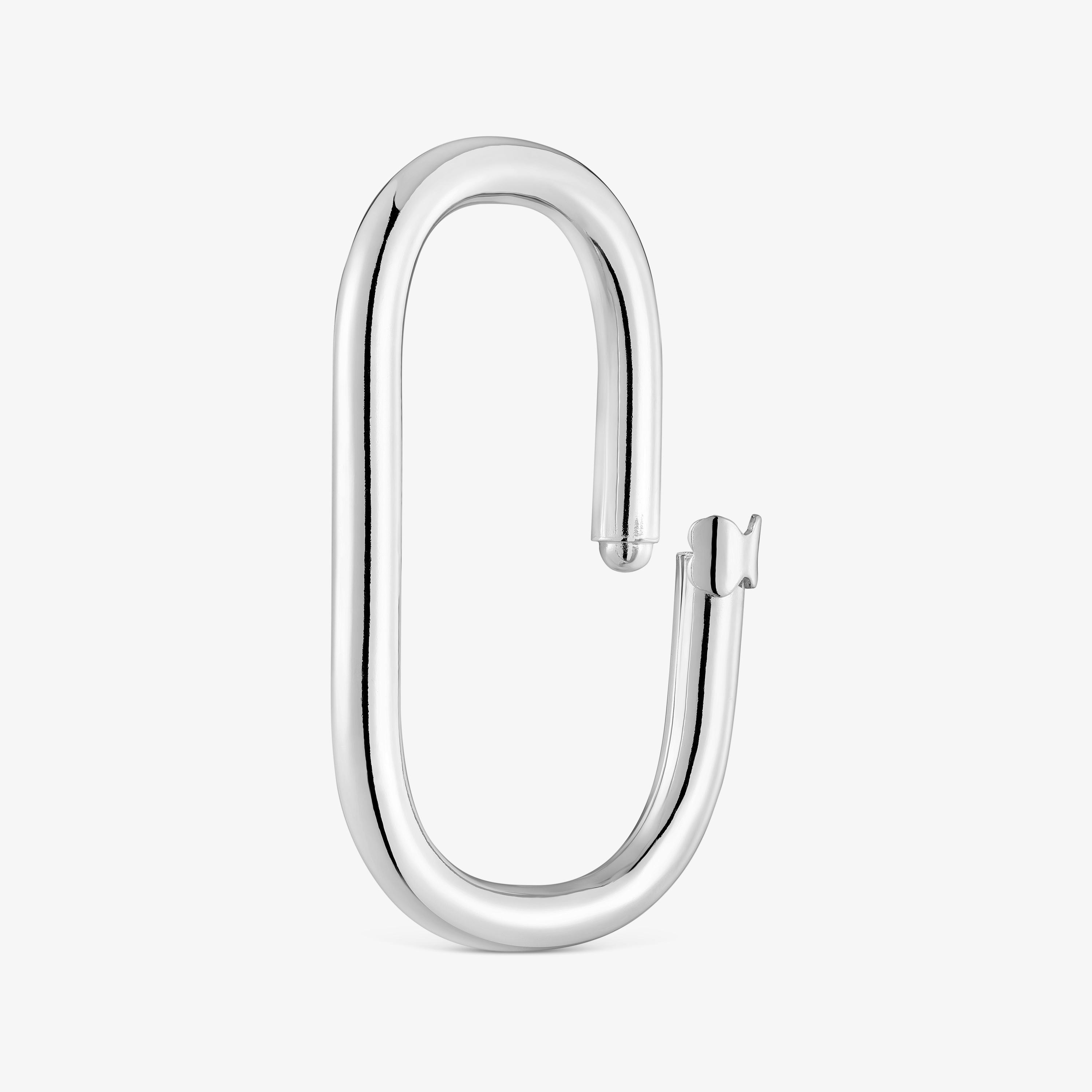 Extra-large silver Ring Hold Oval