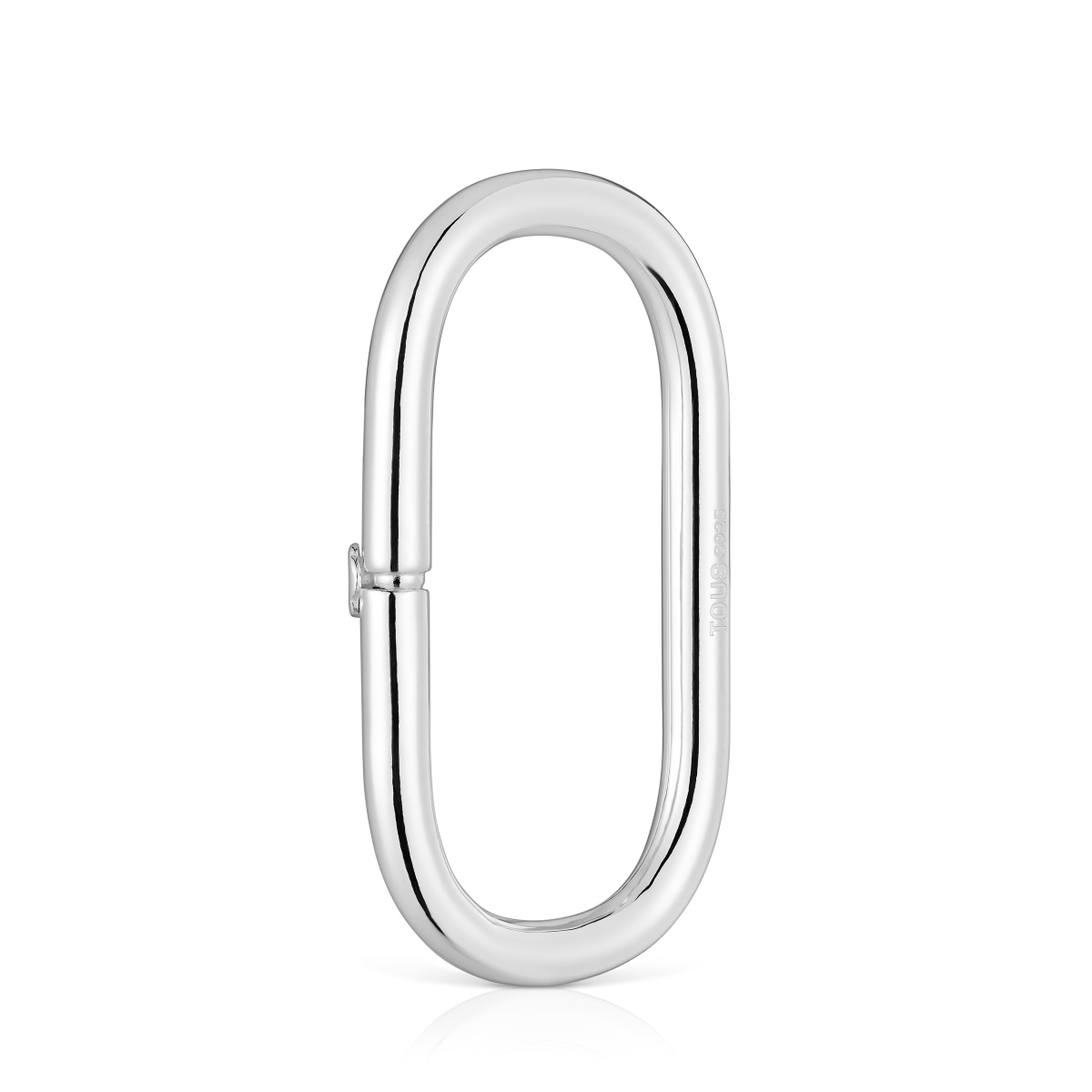 Extra-large silver Ring Hold Oval