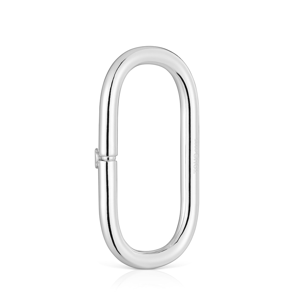 Anilla extra grande de plata Hold Oval image number 2