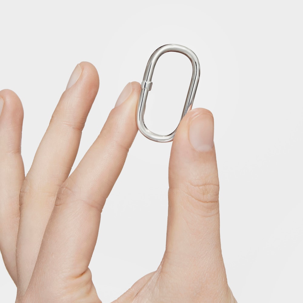 Bardzo duży brelok ze srebra Hold Oval