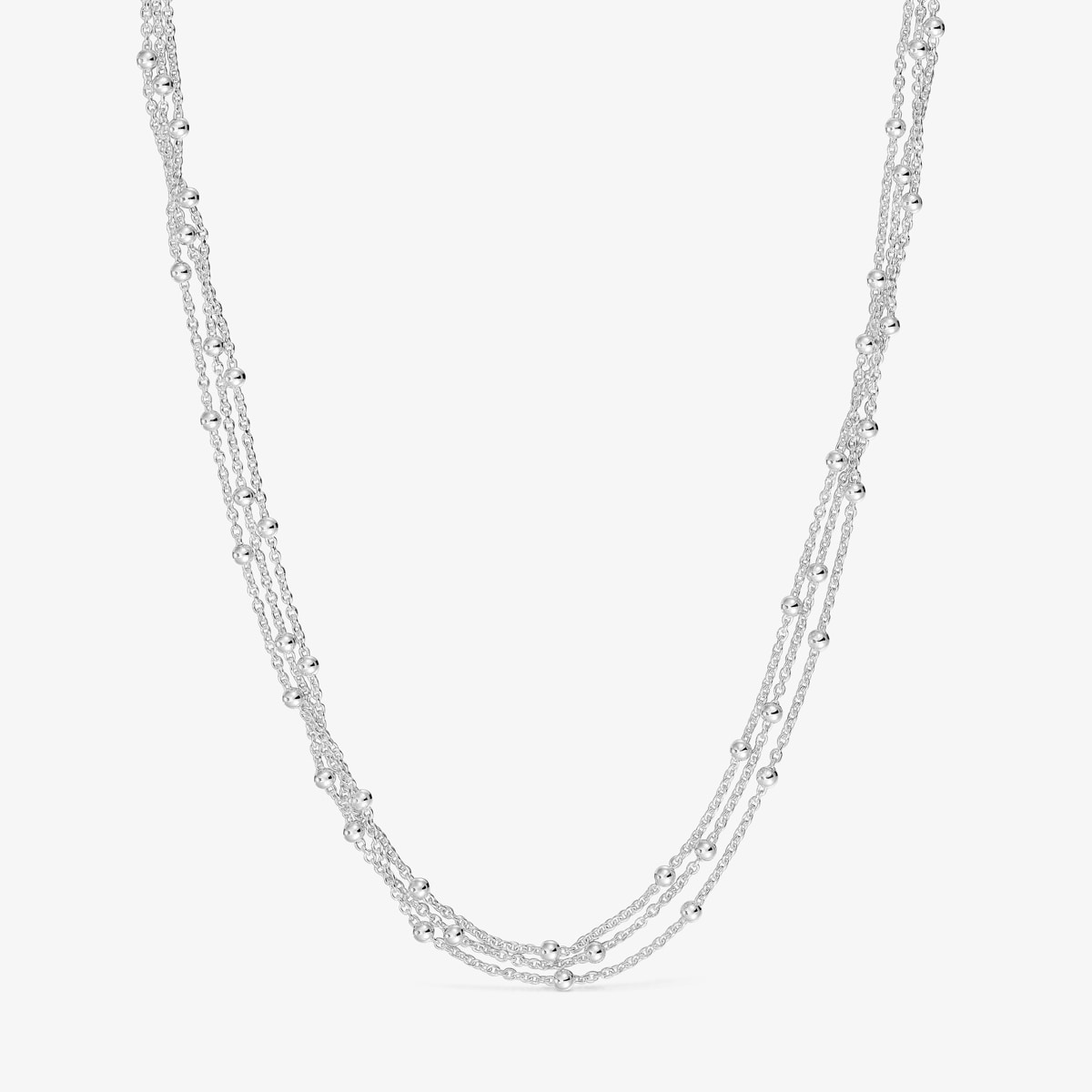 Tous - Collar Triple Corto De Plata Basicos - Plateado