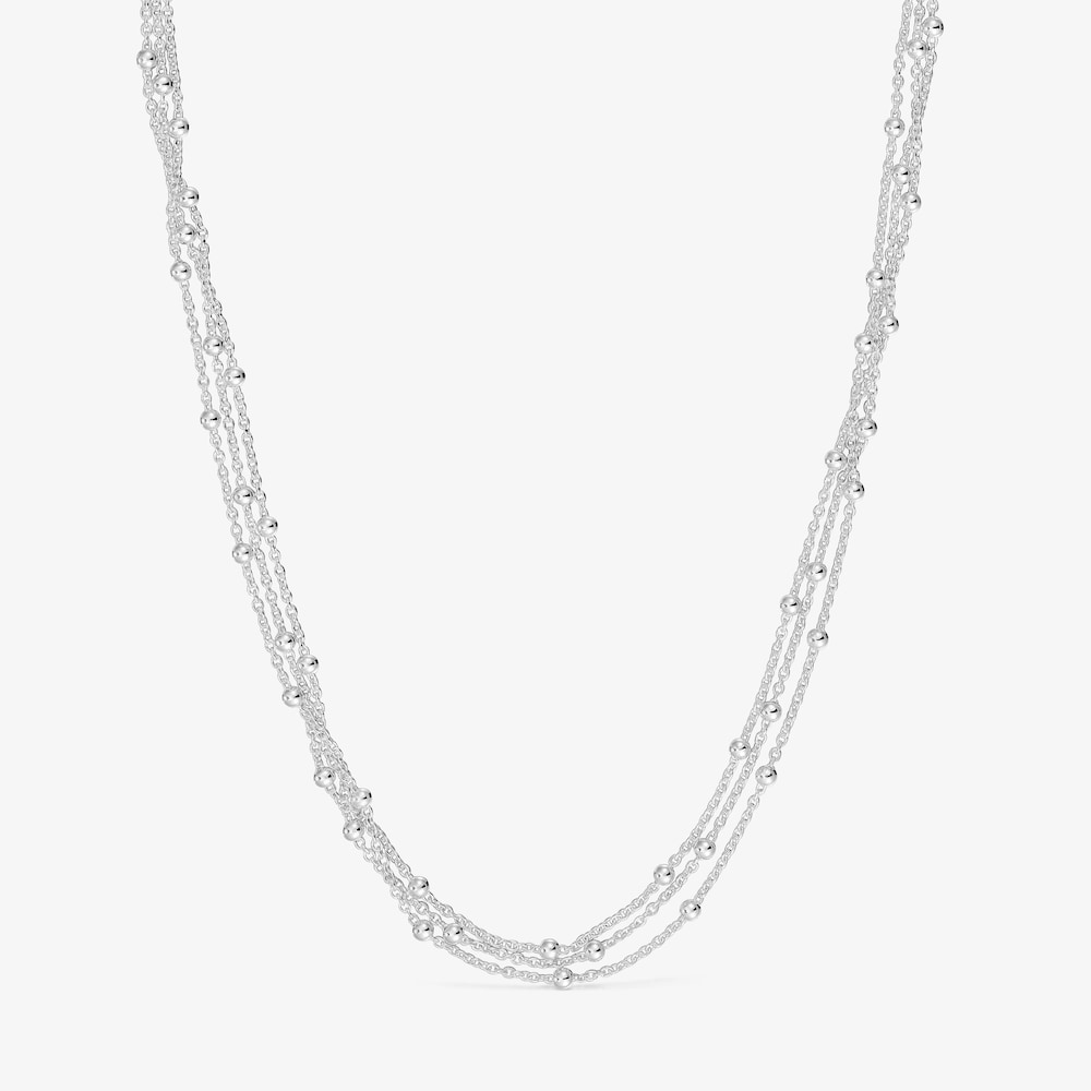 Kr&oacute;tki, potr&oacute;jny srebrny naszyjnik TOUS Basics