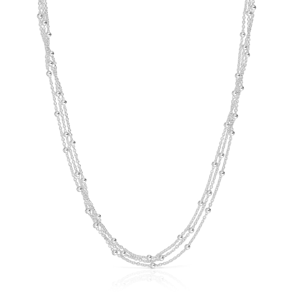 Collar triple corto de plata Basicos Collar triple corto de plata Basicos