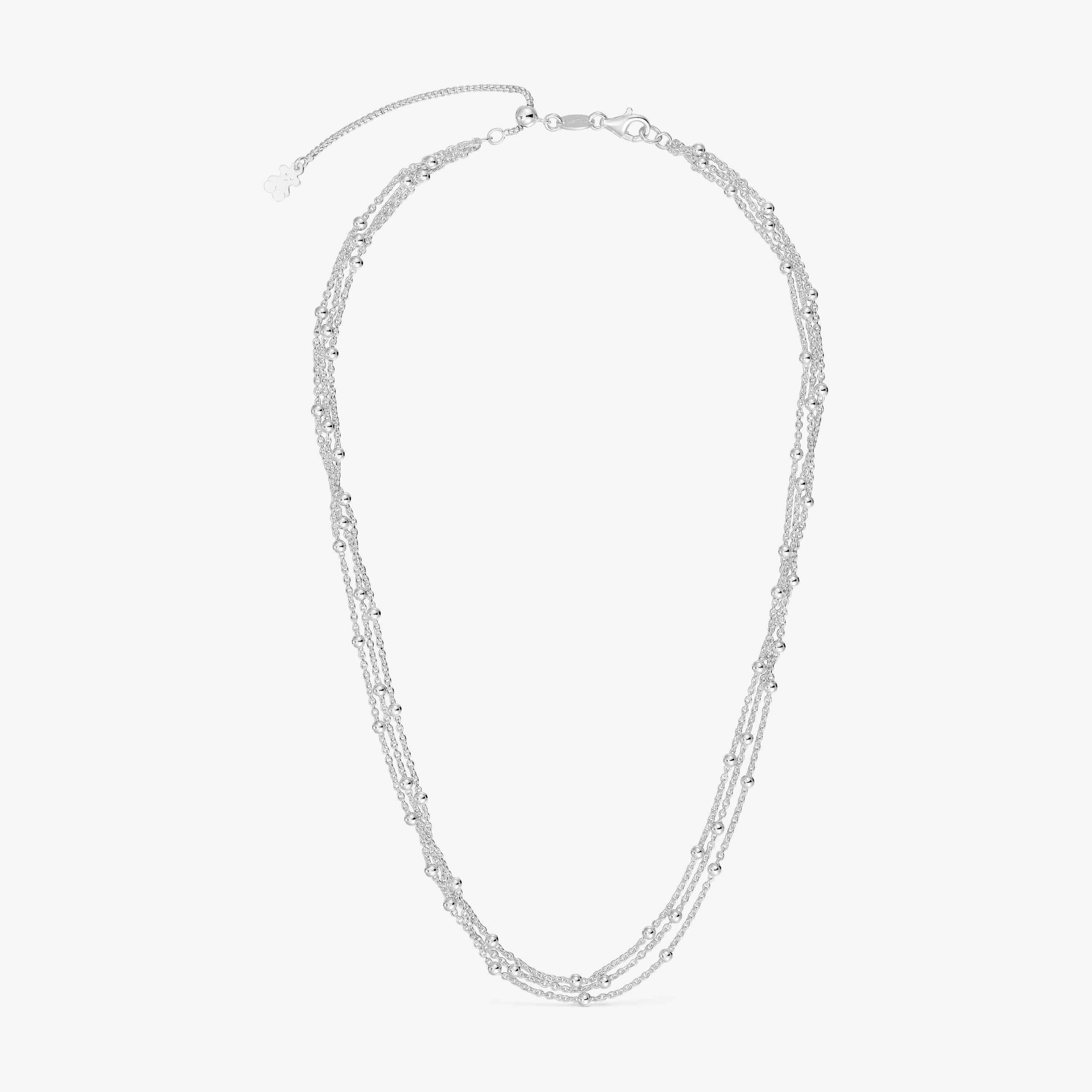 Short silver triple Necklace TOUS Basics
