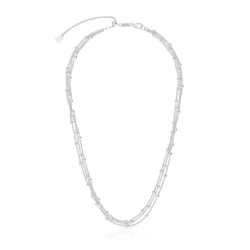Short silver triple Necklace TOUS Basics
