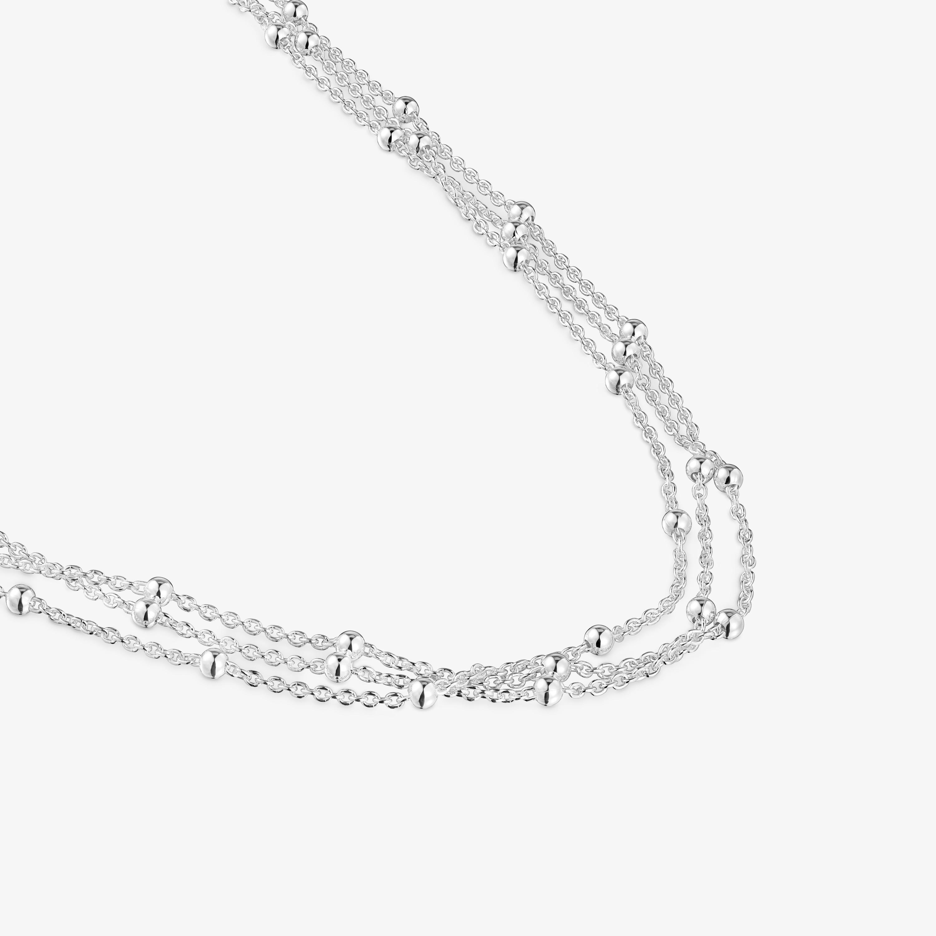 Short silver triple Necklace TOUS Basics