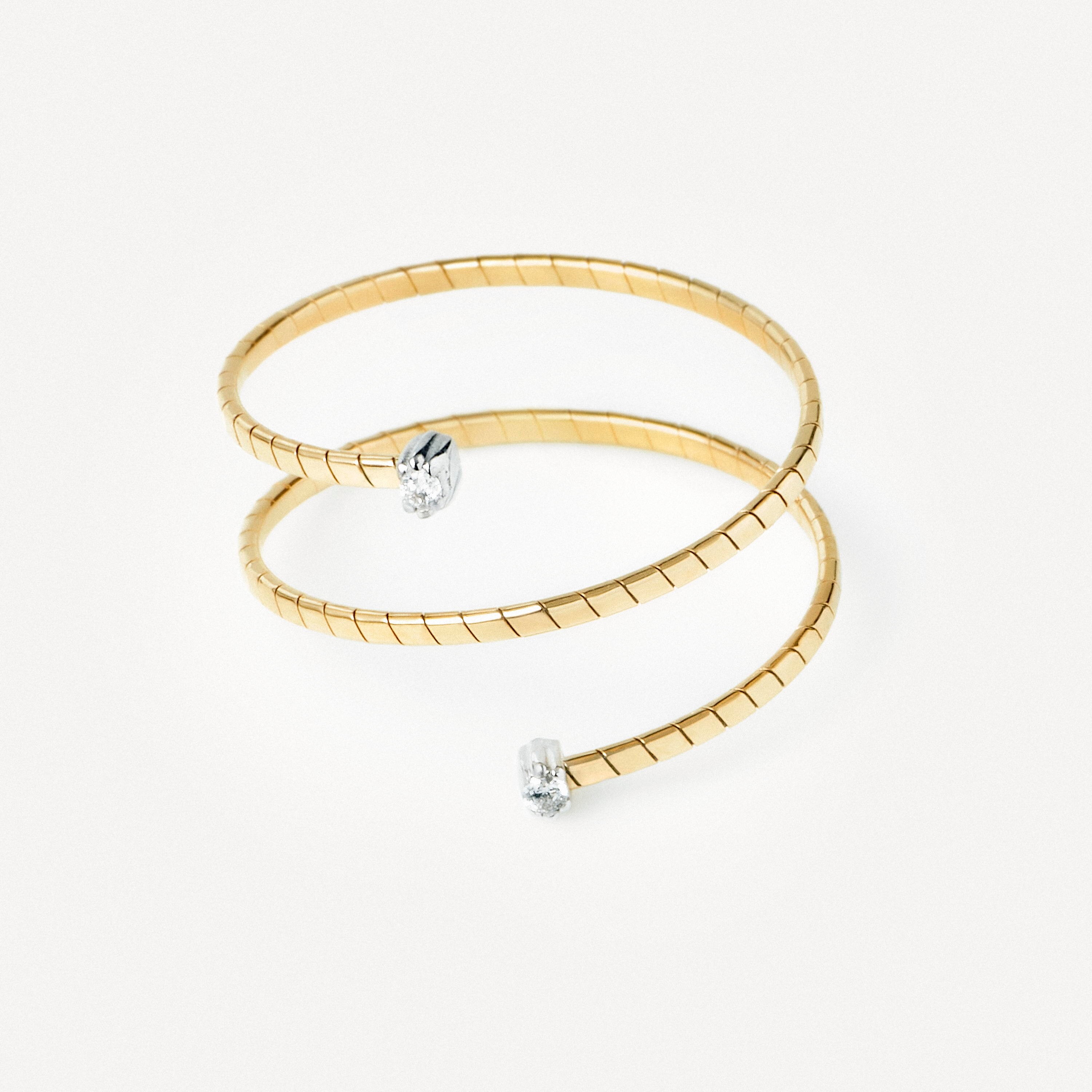 Gold Spiral ring with diamonds TOUS ATELIER