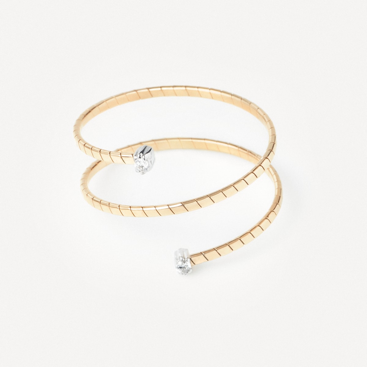 Gold Spiral ring with diamonds TOUS ATELIER