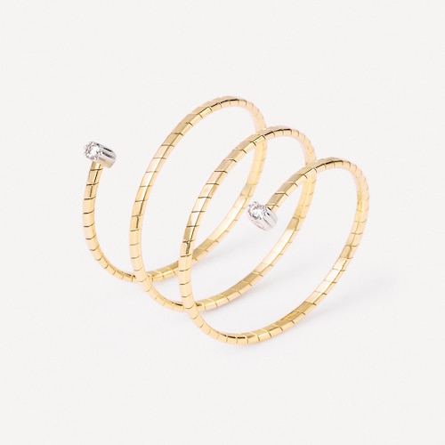Anillo doble espiral de oro con diamantes TOUS ATELIER