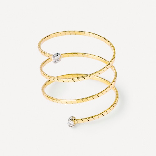 Anillo doble espiral de oro con diamantes TOUS ATELIER