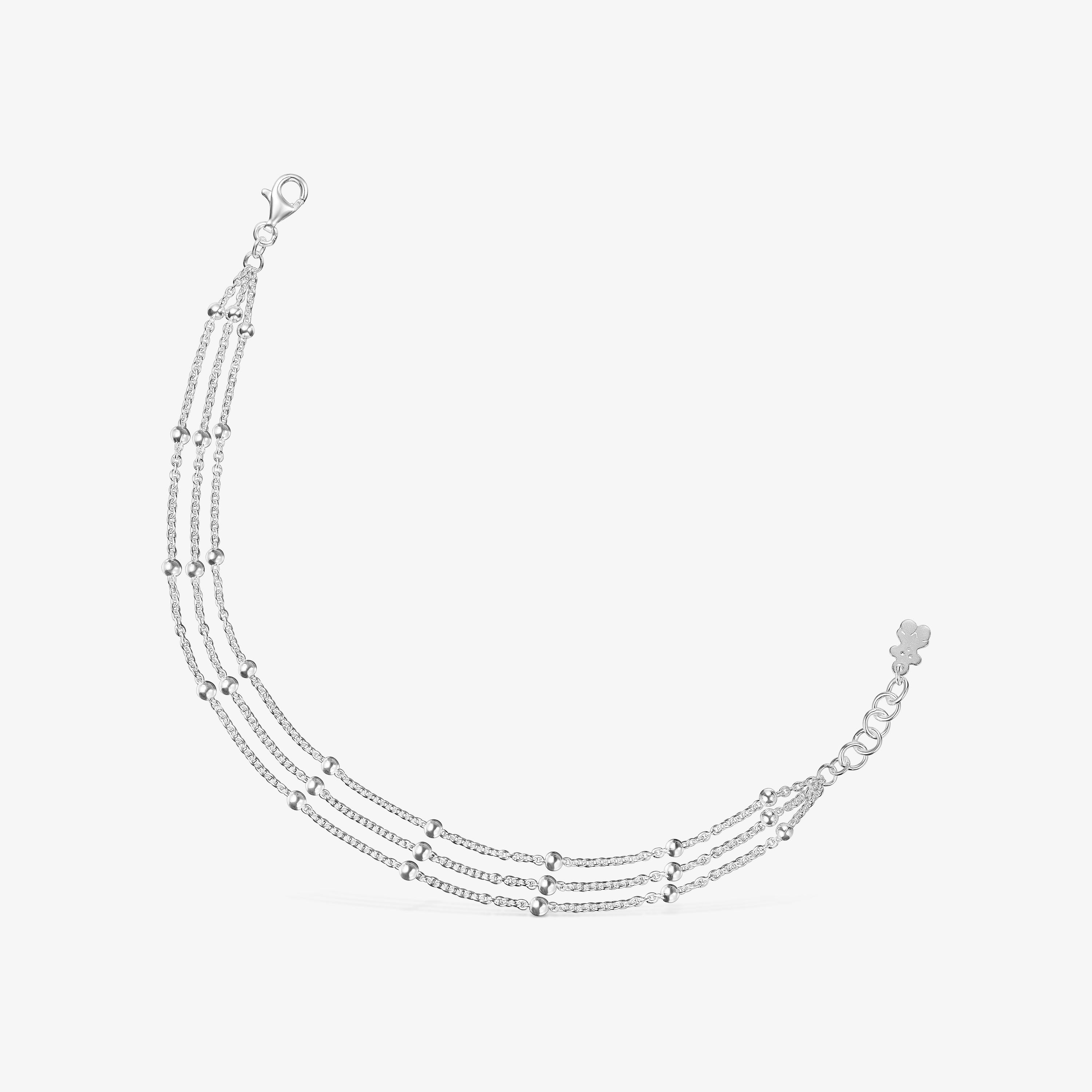 Silver triple Chain bracelet TOUS Basics