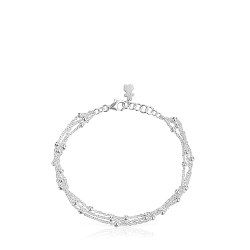 Silver triple Chain bracelet TOUS Basics