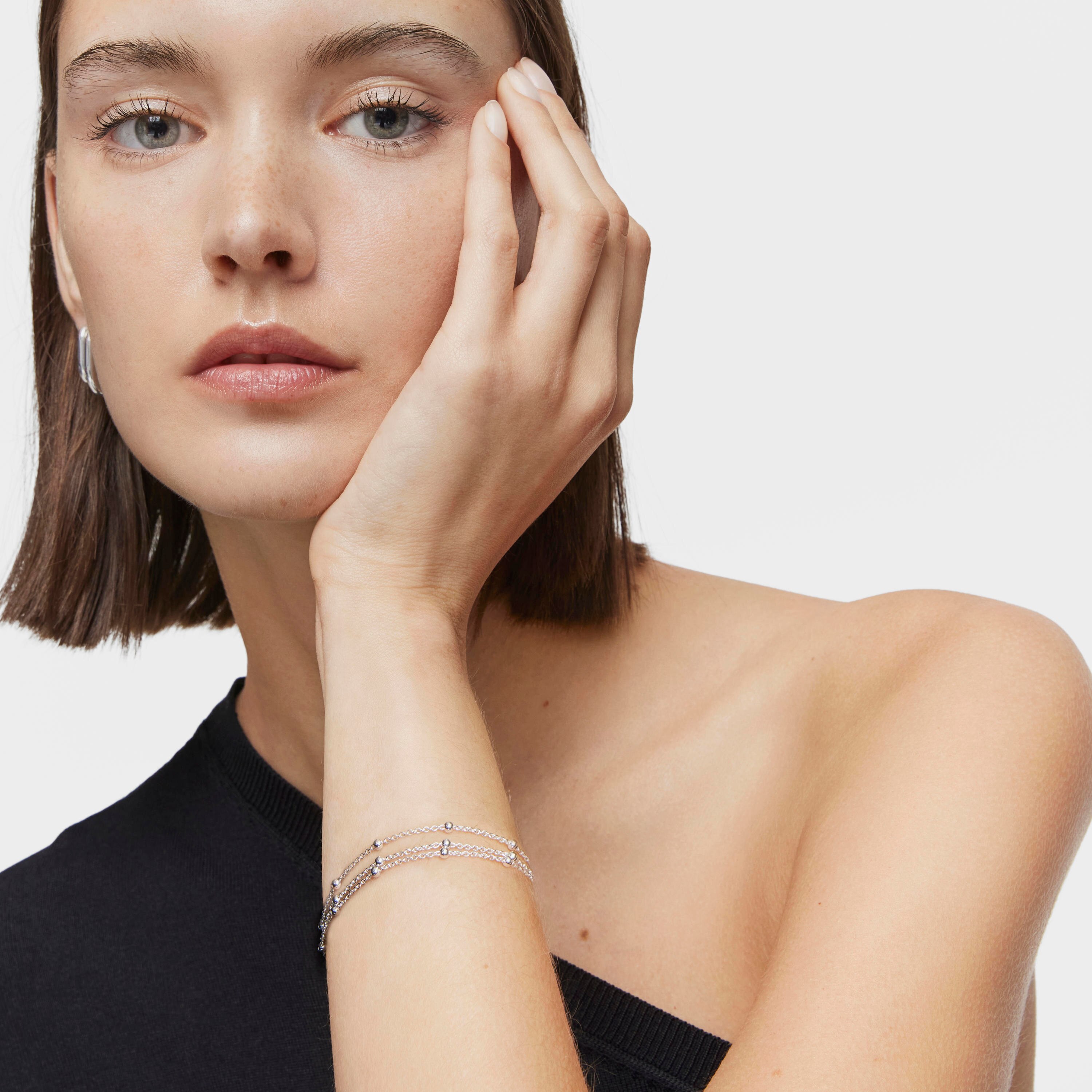 Silver triple Chain bracelet TOUS Basics