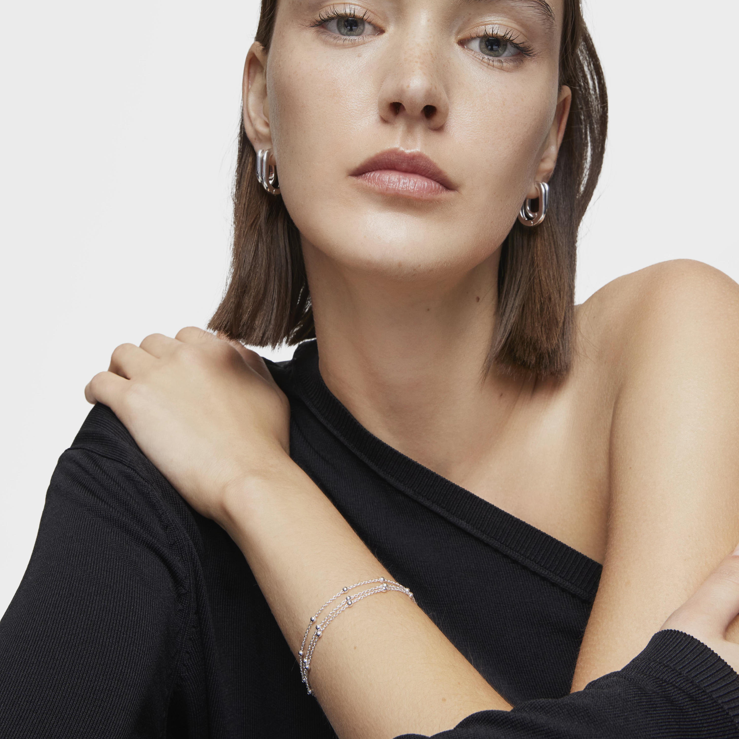 Silver triple Chain bracelet TOUS Basics