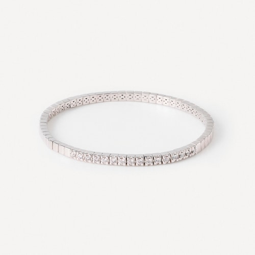 Pulsera elástica de oro blanco con diamantes TOUS ATELIER