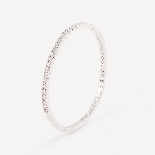 Pulsera elástica de oro blanco con diamantes TOUS ATELIER
