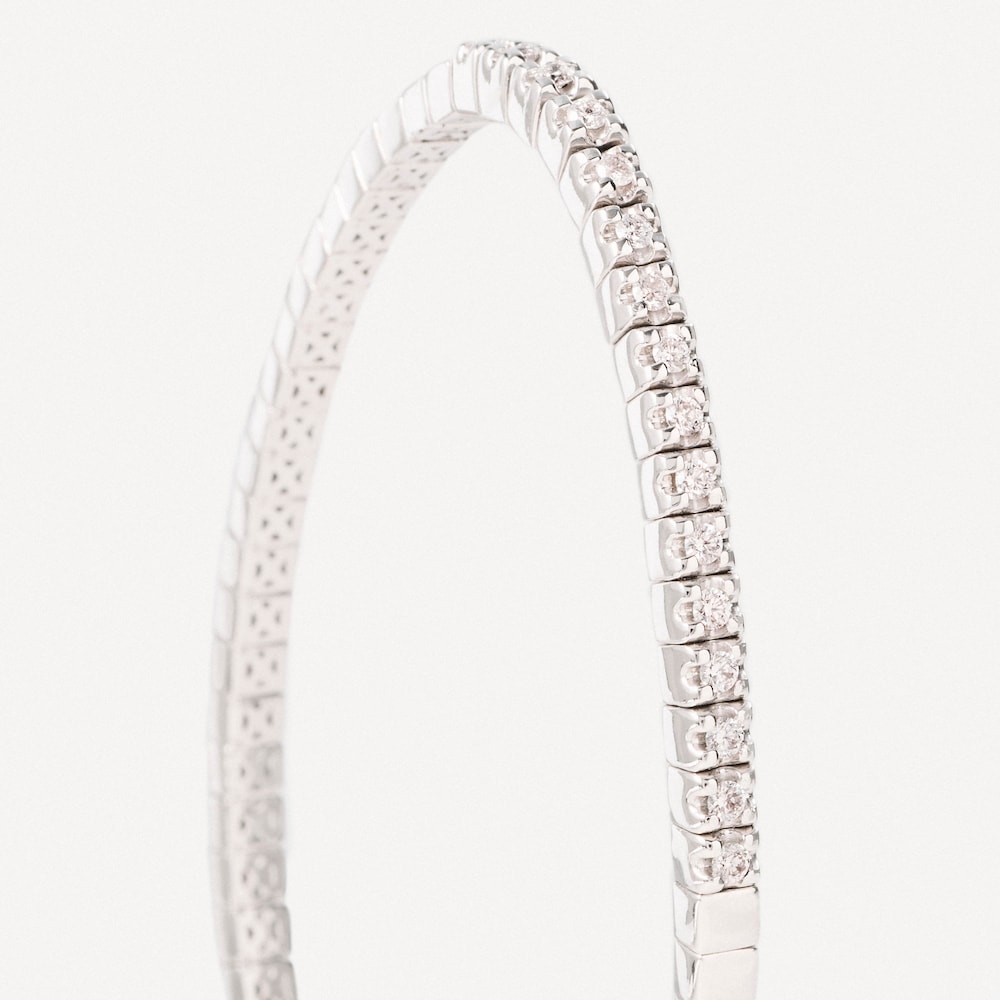 Elastyczna bransoletka z białego złota z diamentami TOUS ATELIER