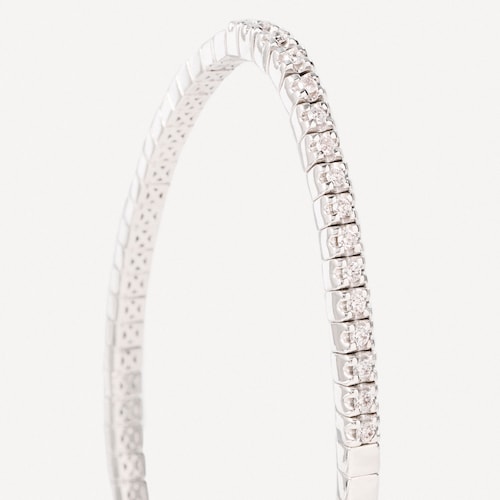 Pulsera elástica de oro blanco con diamantes TOUS ATELIER