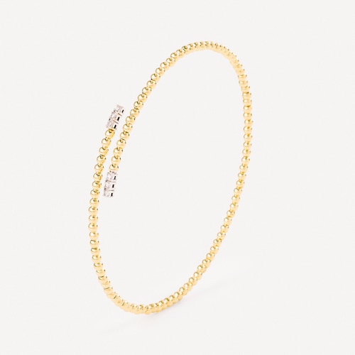 Pulsera abierta de oro con diamantes TOUS ATELIER