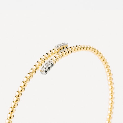 Pulsera abierta de oro con diamantes TOUS ATELIER