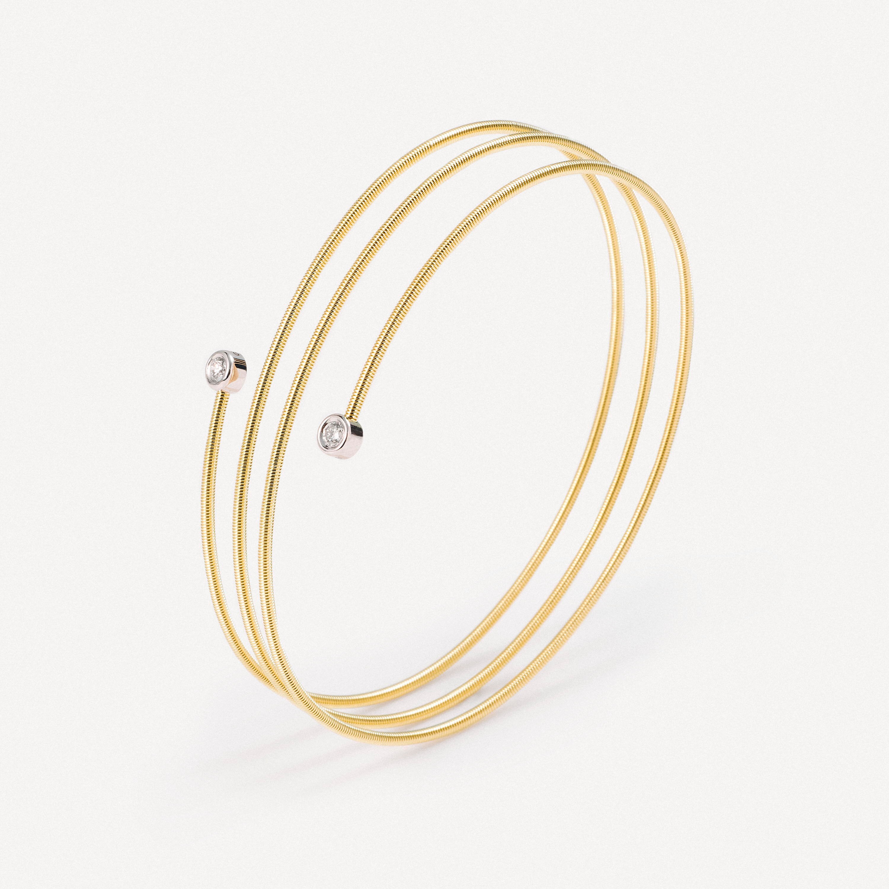 Gold Spiral bracelet with two diamonds TOUS ATELIER