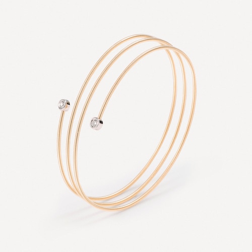 Gold Spiral bracelet with two diamonds TOUS ATELIER