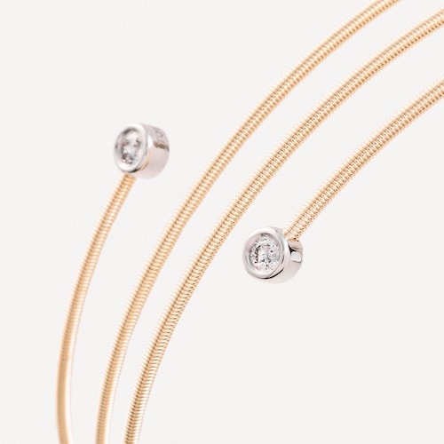 Gold Spiral bracelet with two diamonds TOUS ATELIER
