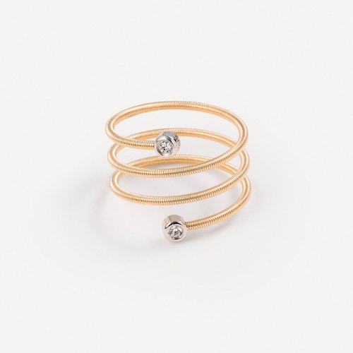 Anel duplo em ouro com diamantes TOUS ATELIER