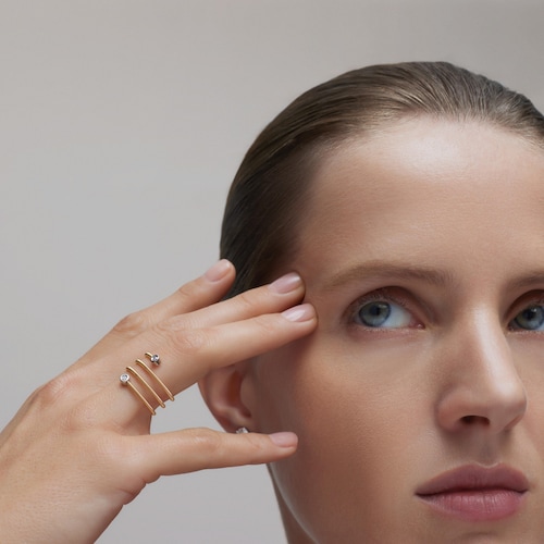 Anel duplo em ouro com diamantes TOUS ATELIER