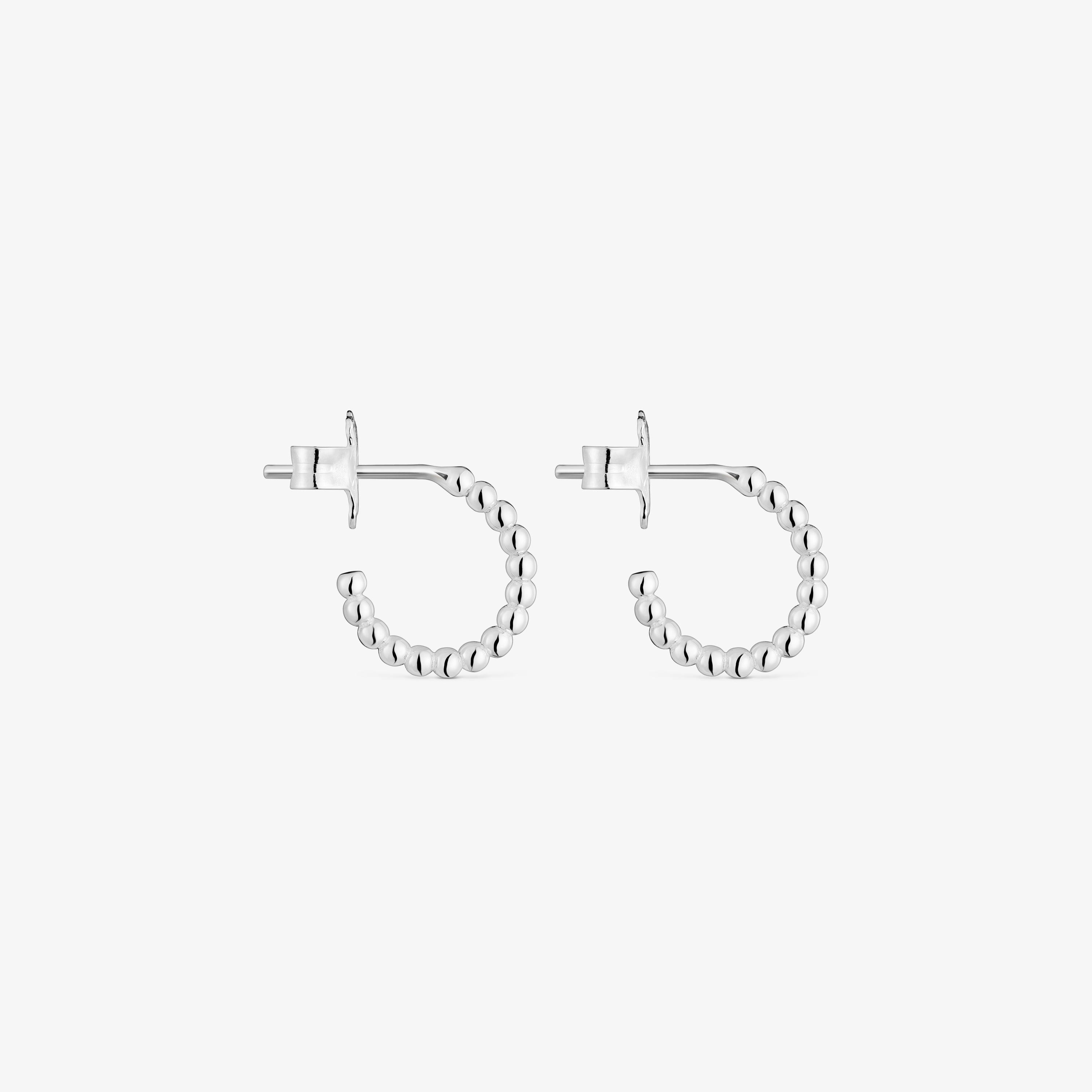 Short 10 mm silver ball Hoop earrings TOUS Basics